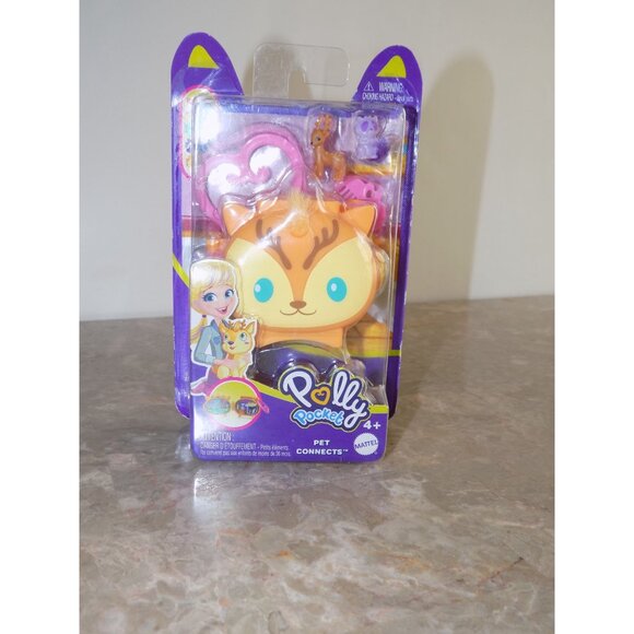 Polly Pocket Pet Connects Deer and Meadow Micro Playset - Picture 1 of 7